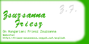 zsuzsanna friesz business card